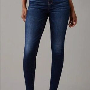 American Eagle Outfitters Dark Blue Skinny Jeans 8 x short